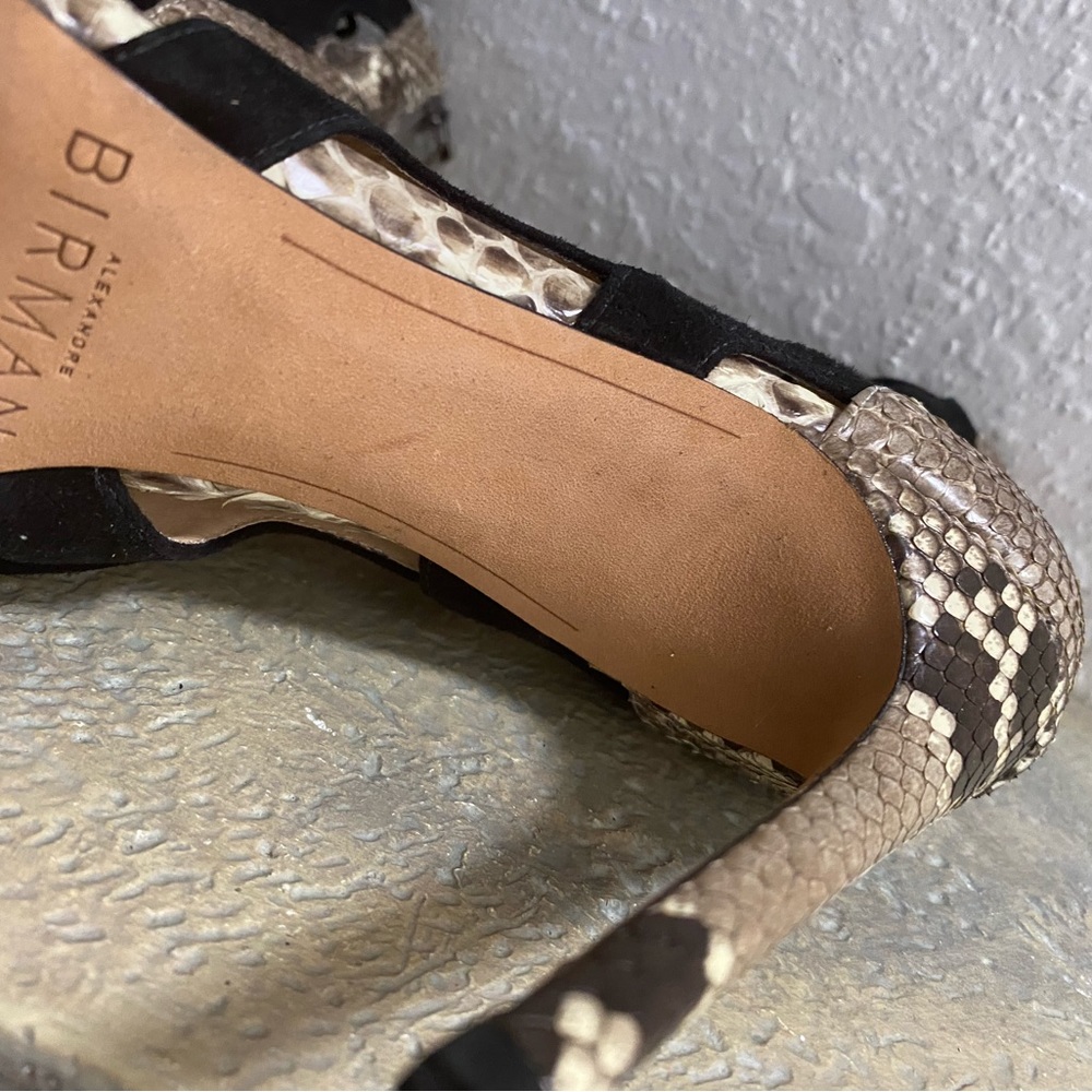 Birman Loretta Python & Suede Cutout Sandal Size … - image 5